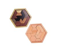 HOMOBABE 2Sets Creative Wooden Hexagon Puzzle Puzzle for Building Learning Engaging DIY Activities to Enhance Memory and Parent Bonding