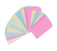 HOMOBABE 3 Books Six-Hole Refill Binder Paper Notebook Inserts with Assorted Colour Pages, A5 Lined, A6 Lined and Blank Paper, Smooth Surface Suitable for Office and Diary Writing
