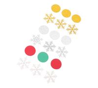HOMOBABE 300pcs Christmas Snowflake Glitter Confetti Radiant Reflective Paper Sprinkles for Holiday Parties Table Scatter Decoration in Red Green Gold Silver Versatile Winter Celebration