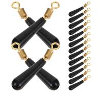 HOMOBABE 30pcs Bobber Stops Fishing Line Bobbers Creative Silicone and Metal Float Stoppers Lightweight Easy to Spot Angling Accessories for Coarse Fishing