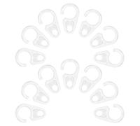 HOMOBABE 30pcs Curtain Hooks Curtain Rings 0.98x0.59x0.16in Plastic Invisible Design Enhanced Stability for Window Rod Home Decor