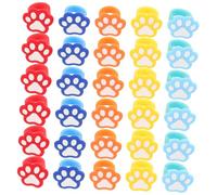 HOMOBABE 30pcs Cute Animal Jewelry Cat's Paw Ring Girls Birthday Party Favors Cat Outfit for Boys and Girls Plastic Toy Rings for Goodie Bag Stuffers
