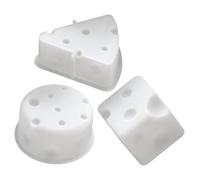 HOMOBABE 3pcs Cheese-Shaped Candle Mold Silicone Aromatherapy Candle Mold Novelty Reusable Withstand High Temperatures White Creative Unique Cheese Design for Home Parties Valentine's Day