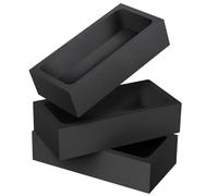 HOMOBABE 3pcs Graphite Ingot Molds for Metal Casting Petroleum Industry Multi Functional Crucibles Heat Stable Easy to Clean Oil Storage Tools