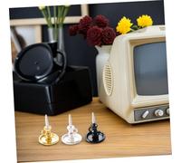HOMOBABE 3pcs Scale Vintage Candelabra with Candles Mini Candle Holder for Living and Bedroom Dollhouse Decorations