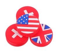 HOMOBABE 4 Pcs Silicone Tennis Racket Vibration Dampeners with Creative Flag Patterns Shock Absorbers for Tennis Strings Easy to Install Reduces Impact Vibrations