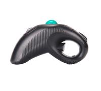 HOMOBABE 4g Wireless Handheld Trackball Mouse Thumb Controlled Dolphin Shape Plastic 1000dpi 5-button Wireless Connectivity for Laptop Users Black