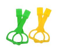 HOMOBABE 4pcs Baby Stand up Pull Rings for Infant Crib Nursery Baby Hand Pull Rings with Assist Function for Learning to Walk Yellow and Green Random Style