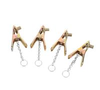 HOMOBABE 4pcs Bike Pump Adapter Clamp Tyre Pump Adapter Clamp Iron Golden Compatibility for Narrow Valve Tyres Outdoor Cycling On-the-road Inflation