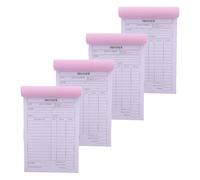 HOMOBABE 4pcs Carbonless Invoice Book 2 Part Purchase Order Forms Retail Invoice Book Paper Multicolumn Entry Detailed Recordkeeping Dispute Resolution for Retail