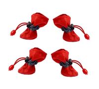 HOMOBABE 4pcs Christmas Dog Shoes Non- Paw for Dogs Soft Breathable Cloth for Cold Weather Outdoor Walking