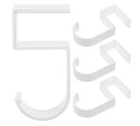 HOMOBABE 4pcs Desk Edge Bag Hooks Noninvasive Portable Table-Side Hangers for Backpack Purse Organizer Under Desk Mount Holder for Office Classroom Dorm White