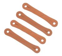 HOMOBABE 4pcs Drum Stick Control Straps Non-slip Leather Finger Grip for 5a 7a Drumsticks, Drumstick Controller Accessory Set for Beginner Drummers, Practice Aid for Drum Kit Random Color