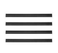 HOMOBABE 4pcs Dustpan Replacement Strips Plastic Lip Accessories for Dustpan Edge Replacement, Black Colour, Sturdy Material, Facilitates Debris Gathering and Prevents Garbage Spilling