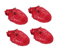 HOMOBABE 4pcs Fake Bloody Heart Decorations Realistic Scary Organ Props for Halloween Haunted House Zombie Party for Indoor Outdoor Halloween Decorations