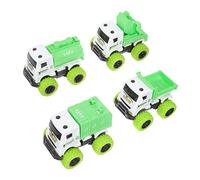 HOMOBABE 4pcs Friction Powered Sanitation Engaging Garbage Truck Cars for Stimulating Imagination and Environmental Awareness Safe and Design