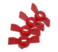 HOMOBABE 4pcs Garden Tap Ball Valve Handle Replacement, Aluminium Alloy Butterfly Valve Lever with Flat Hole, Wear-Resistant Material, Quick Installation for Outdoor Spigot and Faucet