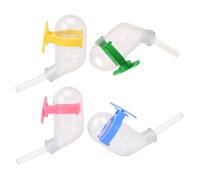 HOMOBABE 4pcs Hamster Drinking Fountain Pet Water Bowl for Household Pets like Rabbit and Hamster Silent Leak Design for Water Bottle and Daily Use Color Style