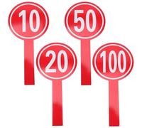 HOMOBABE 4pcs Handheld Whiteboards Double Sided Paddles 9.5x7.5 Inch Lightweight Easy to Use PVC Auction Paddles for Scoring Judges at Competitions