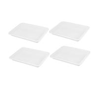 HOMOBABE 4Pcs Laboratory Acid Resistant Chemical Trays with Leakproof Design for Safe Lab Sample Handling and Chemical Management