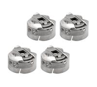 HOMOBABE 4pcs Metal Replacement Bobbin Cases for Straight Stitch and Mini Sewing Machines Silver Sewing Machine Bobbin Case Holder with Convenient Storage Sturdy and Replaceable Accessories
