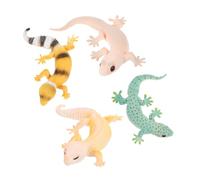 HOMOBABE 4pcs Mini Gecko Figures Realistic Reptile Educational Animal Models for Learning Cognitive Playtime Simulation Geckos for Boys