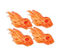 HOMOBABE 4Pcs Miniature Flame Effect Models Interactive Accessories Figures Fire Props for Puzzles and Hidden Building Blocks Safe and Friendly Design