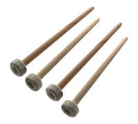 HOMOBABE 4pcs Small Gong Percussion Mallets Wooden Cotton Linen Drumsticks Built to Last Improved Performance Backup Instrument Accessories Random Color
