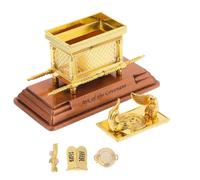 HOMOBABE 4pcs Small Israel Ark of The Covenant Model Statue Set 11.2x5.8x7.3cm Faith-based Religious Tabletop Piece Spiritual Home Decor