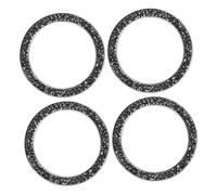 HOMOBABE 4pcs Sparkling Rhinestone Car Engine Start Stop Button Rings Elegant Crystal Ignition Decoration for Womens Car Interior Easy Install Push Start Bling Accent