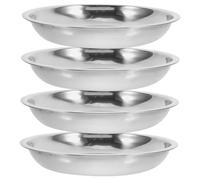 HOMOBABE 4pcs Stainless Steel Dog and Cat Feeding Bowls Durable Pet Food and Water Containers Easy to Clean Non Slip Base for Dogs and Cats