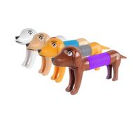 HOMOBABE 4pcs Telescopic Dog Toy Pop Tube Sensory Toys for Puppy Teething Boredom Relief
