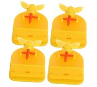 HOMOBABE 4pcs Yellow Bird Toothpick Dispenser Holder Compact Automatic Toothpick Box for Kitchen Dining Restaurant Use with Portable Storage Capacity