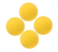 HOMOBABE 4pcs Yellow High Visibility Rubber Balls for Rebound Training Exceptional Elasticity Hollow Core Design for Enhanced Performance Sports Ball Games