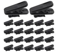 HOMOBABE 50pcs Earphone Wire Clips Black Abs Cable Holder for Earbud Cable and Flat Noodle Lines, Anti-lost Earphone Cord Organizer, Suitable for Offices and Can be Clipped to Shirt