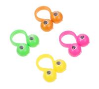 HOMOBABE 50Pcs Finger Puppet Eye Rings Educational Dexterity for Creative Learning Plastic Smooth Surface Safe Play