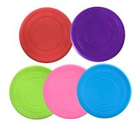 HOMOBABE 5Pcs Floating Dog Chew Interactive Throwing Disc for Puppies Soft Washable Encourages Healthy Exercise Reduces Negative Emotions for