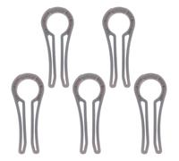 HOMOBABE 5pcs Gas Stove Knob Locks for Safety, Plastic Clip with Physical Locking Mechanism, Prevents Fires and Accidental Gas Leaks, for Kitchen Use