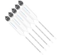 HOMOBABE 5pcs Glass Alcohol Hydrometer Wine Making Measuring Tool with Hydrometer Test Jar Specific Gravity for Home Brewing Easy to Use Alcohol Content Tester