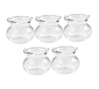 HOMOBABE 5Pcs Mini Glass Fish Bowls Decorative Micro Models for Goldfish Tanks for Miniature Gardens and Creative Play