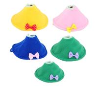 HOMOBABE 5PCS Stylish Bird Biting Collar Protective Neck Ring for Parrots Pet Cloaks to Prevent Pecking Licking Durable Easy to Use