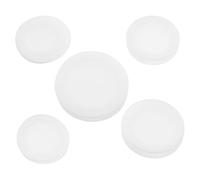 HOMOBABE 5pcs White PVC Piggy Bank Stoppers for Saving Box, Round Money Box Bottom Stoppers with Multiple Uses and Easy to Insert and Remove, Classic Stylish Round Plugs Replacement