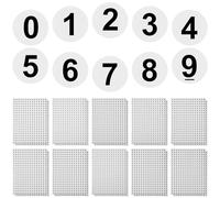 HOMOBABE 6000pcs House Number Stickers Round Self-Adhesive Paper Labels White Removable Design Easy to Remove Without Residue for DIY Handmade Craft Projects