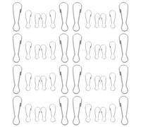 HOMOBABE 60pcs Stainless Steel Eagle Snap Hook for Flagpole Secure Hold with Nonslip Groove, Smooth Surface Metal Flag Clip for Outdoor Flagpole and Official Buildings, Size 20mm X 10mm X