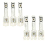 HOMOBABE 6Pcs Curtain Track Install Code Holders Double Clip Wall-Mount Brackets for Hotel and Office Curtain Fixing Sturdy Accessories