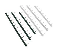 HOMOBABE 6Pcs Miniature Road Fence Set for Model Trains - Micro Landscape Railway Diorama Barriers with 3 Sizes, Dark Green and Silver - Train Scene Road Barrier Accessories for DIY Sand