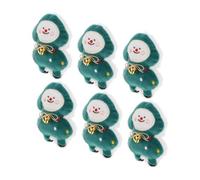 HOMOBABE 6pcs Plush Catnip Toys for Indoor Cats Chew Toys for Kittens Interactive Teething Playthings Fun Engaging Christmas Tree Design to Keep Cats Active