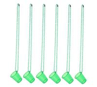 HOMOBABE 6Pcs Reusable Shot Glass Necklaces for Party Decorations Creative Irish Costume Accessories for Bachelor and Theme Parties for St Patrick Day and Christmas Celebrations