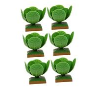 HOMOBABE 6Pcs Simulation Veg Cabbage Models Realistic Playthings for Childrens DIY Sand Table Decor Premium for Indoor Pretend Play and Scene Layout