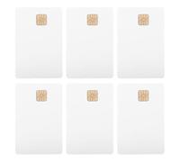 HOMOBABE 6pcs Smart Card Driver Identification Card White PVC Minimalist Design Secure Data Transmission Resistant to Damage for Access Control System